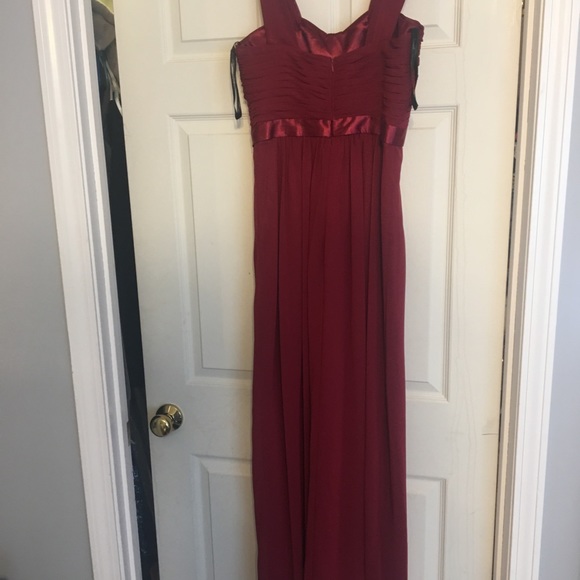 A beautiful burgundy flown prom dress! - Picture 2 of 2